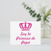 Soy la princesa de papá postkarte (Stehend Vorderseite)