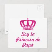 Soy la princesa de papá postkarte (Vorne/Hinten)