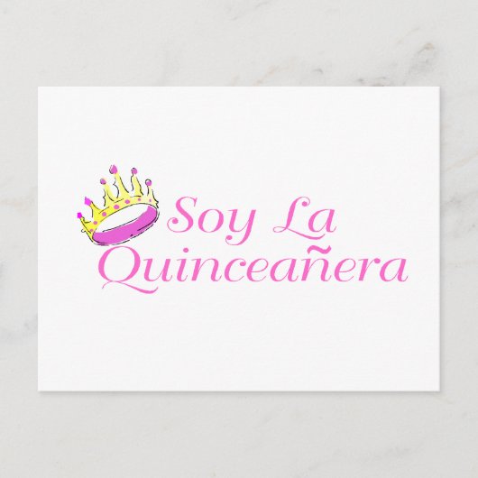 Soy La Quinceanera Postkarte (Vorderseite)