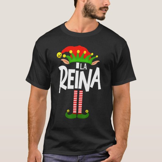Soy La Reina Elf Familiengruppe auf Spanisch T-Shirt (Vorderseite)
