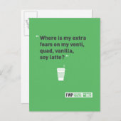 Soy Latté Postkarte (Vorne/Hinten)