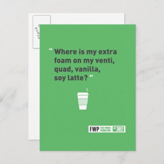 Soy Latté Postkarte (Vorne/Hinten)