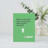 Soy Latté Postkarte (Stehend Vorderseite)