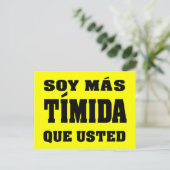 Soy mas timida que gewöhnt postkarte (Stehend Vorderseite)