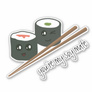 Soy Mate Niedlich Sushi Addict Kawaii Charakter Aufkleber
