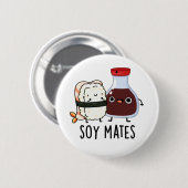 Soy Mates Funny Soy Sauce Puff Button (Vorne & Hinten)