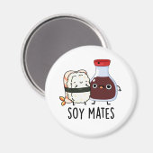 Soy Mates Funny Soy Sauce Puff Magnet (Vorderseite/Rückseite)