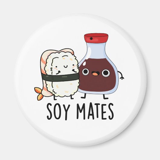 Soy Mates Funny Soy Sauce Puff Magnet (Vorne)