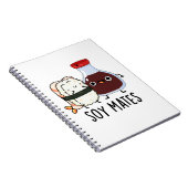 Soy Mates Funny Soy Sauce Puff Notizblock (Rechte Seite)