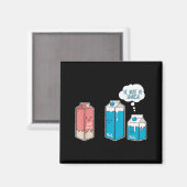 Soy Milk He Must Be Spanish Funny Pun Vegan Gift Magnet (Vorderseite/Rückseite)