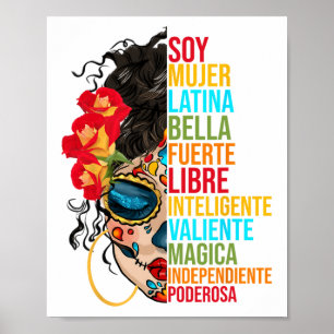 Soy Mujer Latina Fürte Independiente Proud Mexica Poster