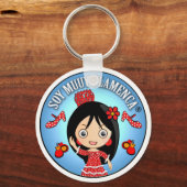 Soy Muuy Flamenca: Morena y Traje Gitana Rojo Schlüsselanhänger (Vorderseite)