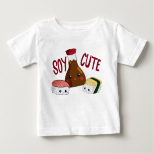 Soy Niedlich Kawaii Sushi Soysauce Tamago Rolls Baby T-shirt