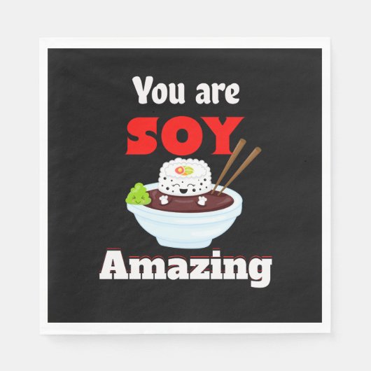 Soy phantastisch Kawaii Sushi Serviette (Vorderseite)