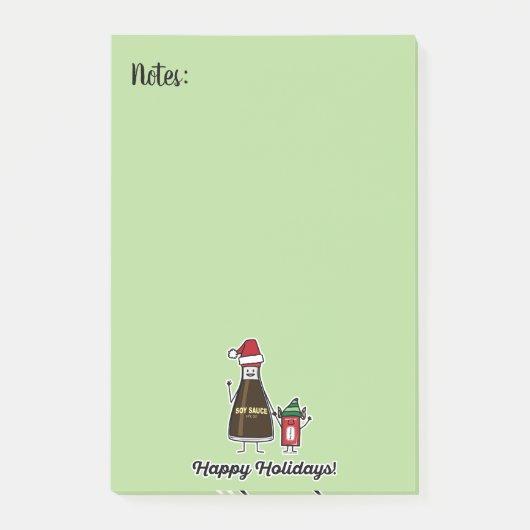 Soy Sauce Flasche Packung Kind Weihnachten Weihnac Post-it Klebezettel (Vorderseite)
