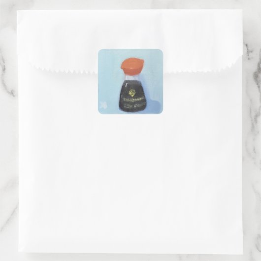 Soy Sauce Quadratischer Aufkleber (Tasche)