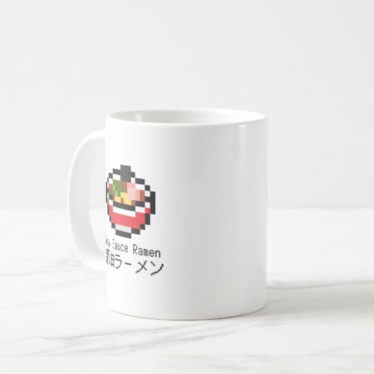 Soy Sauce Ramen Retro Pixel Art Kaffeetasse (Vorderseite Links)
