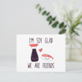 Soy Sushi Friends | Japanische Lebensmittelgeschen Postkarte (Stehend Vorderseite)