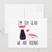Soy Sushi Friends | Japanische Lebensmittelgeschen Postkarte (Vorne/Hinten)