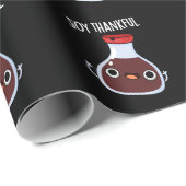 Soy Thankful Funny Soy Sauce Pun Dark BG Geschenkpapier (Rolleneckpunkt)