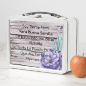 Soy Tierra Fértil Para Buena Semilla Metall Brotdose (Beispiel)