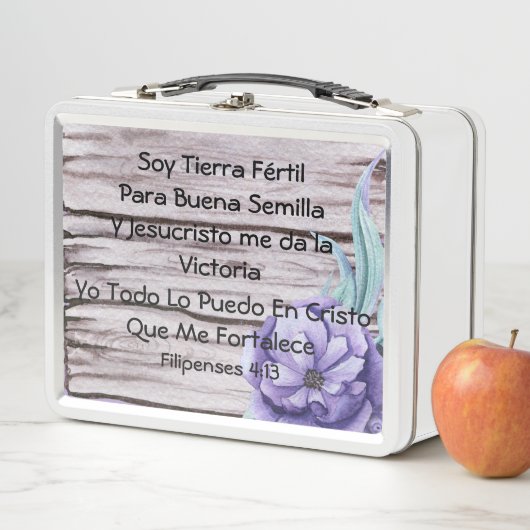 Soy Tierra Fértil Para Buena Semilla Metall Brotdose (Beispiel)