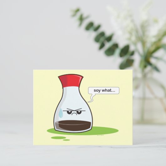 Soy Was Postkarte (Stehend Vorderseite)