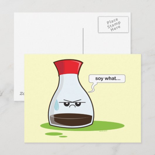 Soy Was Postkarte (Vorne/Hinten)