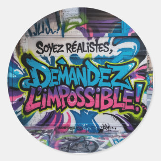 "Soyez Réalistes, Demandez L’impossible!" Aufklebe Runder Aufkleber