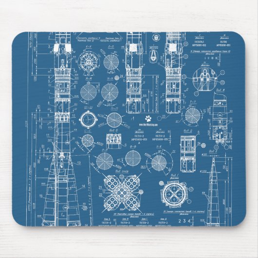 Soyuz Blanco Mousepad (Vorne)