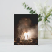 Soyuz Launch Postkarte (Stehend Vorderseite)