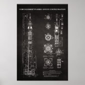 Soyuz Spacecraft Blueprint Poster (Vorne)