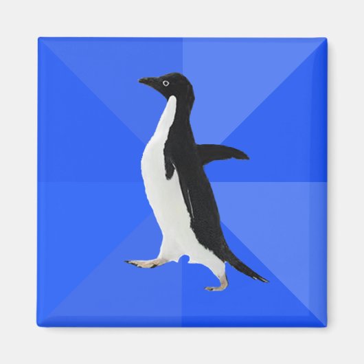 Sozial Awkward Penguin ("Anpassen", um Text hinzuz Magnet (Vorne)