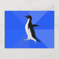 Sozial Awkward Penguin ("Anpassen", um Text hinzuz