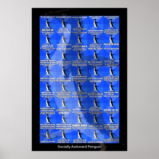 Sozial-Awkward-Pinguin-Poster Poster (Vorne)