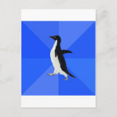 Sozial Awkward Pinguin Ratschläge Tiermeme Postkarte (Vorderseite)