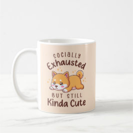 Sozial erschöpft, aber immer noch süß - Shiba Inu Kaffeetasse