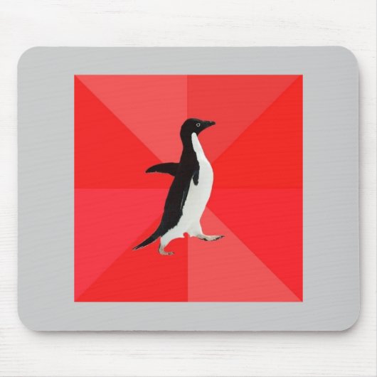 Sozial fantastisches Penguin-Ratetier Meme Mousepad (Vorne)
