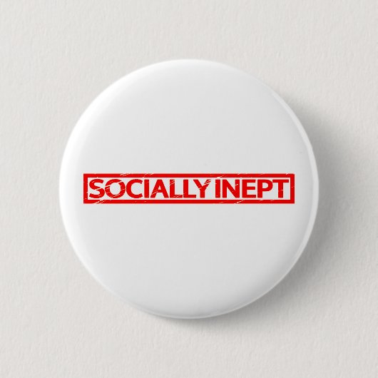 Sozial-Inept-Briefmarke Button (Vorderseite)