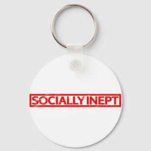 Sozial-Inept-Briefmarke Schlüsselanhänger