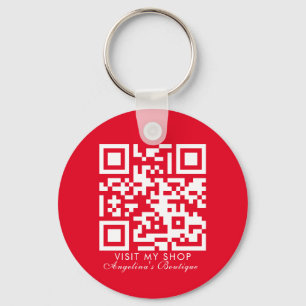 Sozial-Media-Geschäftslogo-QR-Code-Boutique Schlüsselanhänger