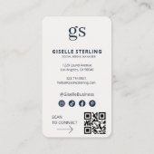 Sozial-Media-Manager-Foto-QR-Code Professional Visitenkarte (Rückseite)
