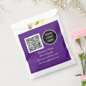 Sozial-Media-QR-Code Lila Firmenlogo Geschenktütchen (Versiegelt)