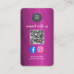 Sozial Media QR Code Modern Pro Minimalistisch Ele Visitenkarte