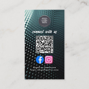 Sozial Media QR Code Modern Pro Minimalistisch Ele Visitenkarte