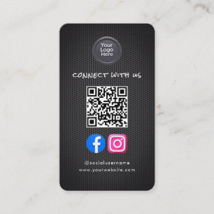Sozial Media QR Code Modern Pro Minimalistisch Ele Visitenkarte