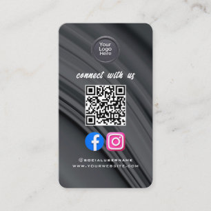 Sozial Media QR Code Modern Pro Minimalistisch Ele Visitenkarte
