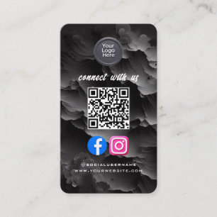 Sozial Media QR Code Modern Pro Minimalistisch Ele Visitenkarte