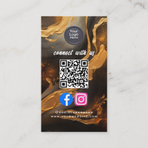 Sozial Media QR Code Modern Pro Minimalistisch Ele Visitenkarte
