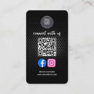 Sozial Media QR Code Modern Pro Minimalistisch Ele Visitenkarte